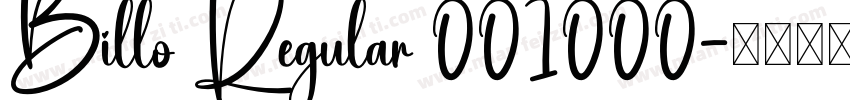 Billo Regular 001000字体转换